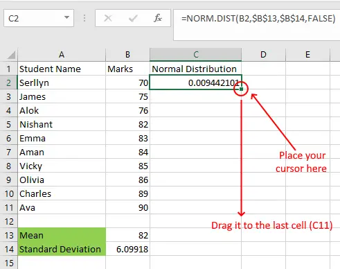 Create Bell Curve Excel Normal Distribution