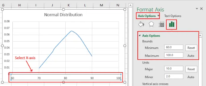 Create Bell Curve Excel graph 2