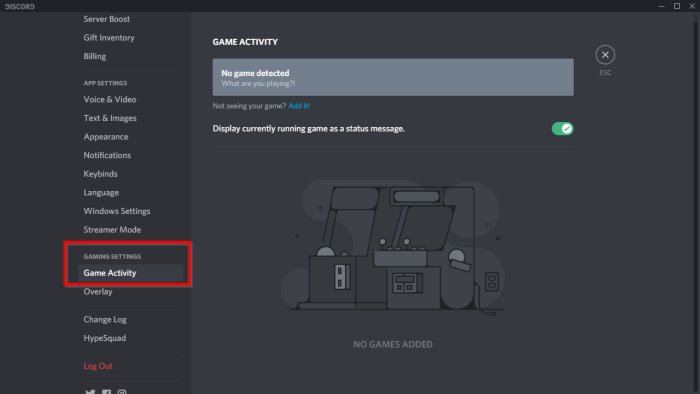 Disable or Enable Discord Overlay