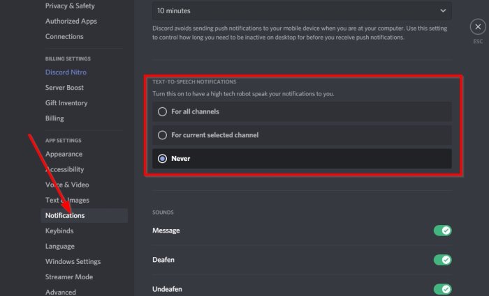 Discord chat text to speech