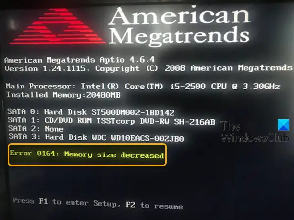 Havslug Følelse lighed Error 0164, Memory size decreased - RAM issue on Windows 10 computer