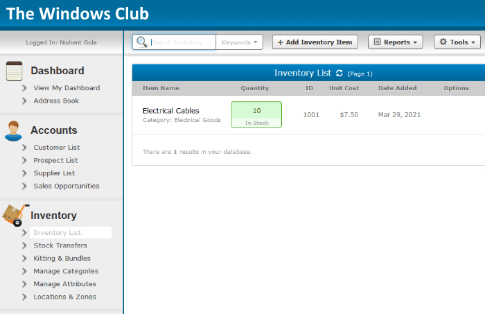 Free Logistics Software for Windows_SalesBinder