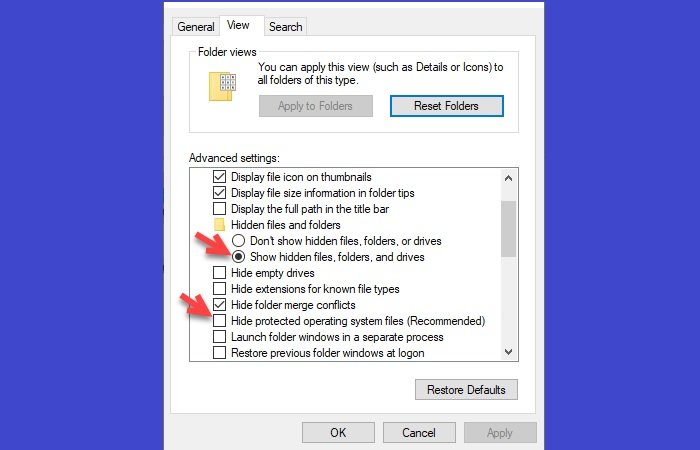 Fix deleted files not showing in Recycle Bin 