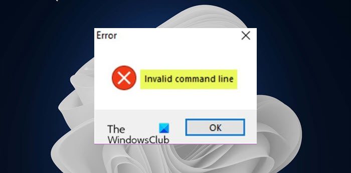 Invalid command line