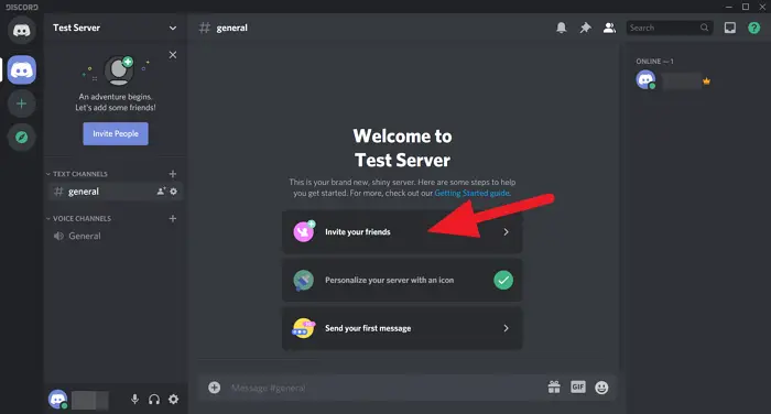 Inviting friends to Discord Server