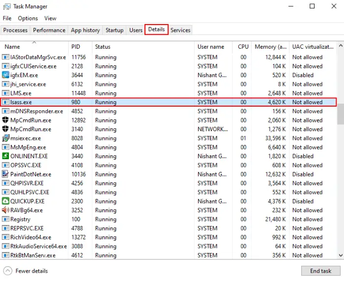 What is lsass exe in Windows 11 10 How to know If It is a Virus - 70
