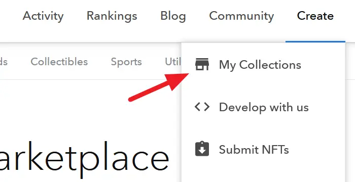 OpenSea NFT My Collections