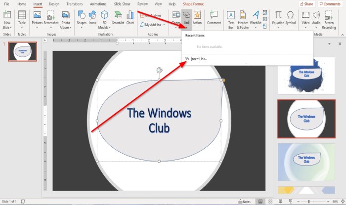link Elements, Content or Objects to a PowerPoint slide