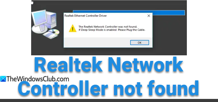 Realtek Network Controller not found