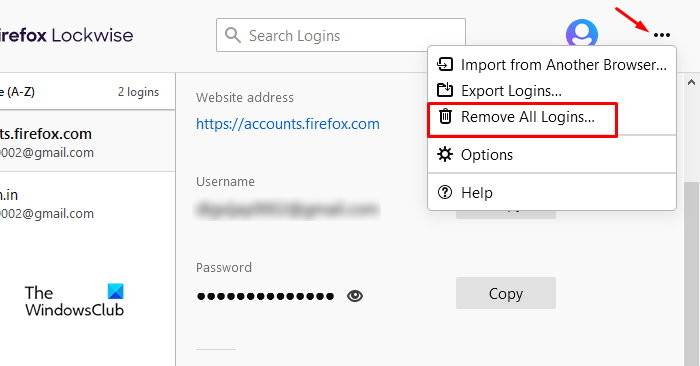 Remove All Saved Passwords at once in Chrome, Firefox and Edge