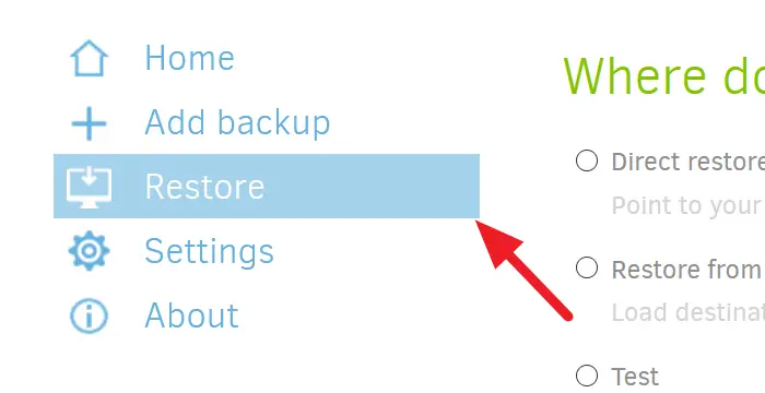 Restore a Backup in Duplicati