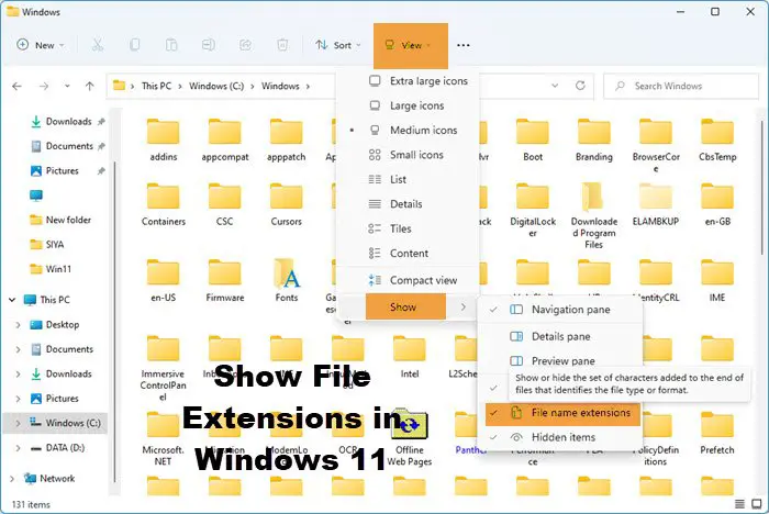 How to View a Computer File Extension