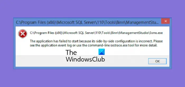 Side-by-side configuration is incorrect error