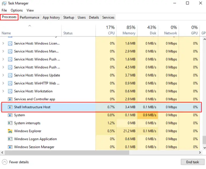 Sihost.exe Process in Windows 10_1