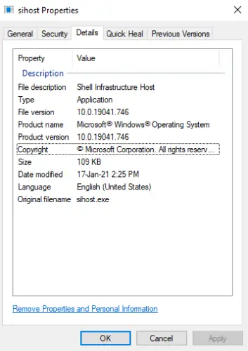 Sihost.exe Process in Windows 10_3