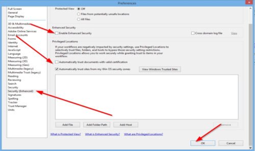 How to turn off Security Warnings in PDF