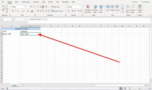 How to use Substitute and Replace Functions in Excel