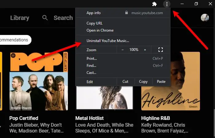Fix YouTube Music app crashing in Windows 10