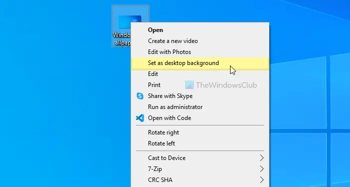 Change Windows 10 desktop wallpaper without activation