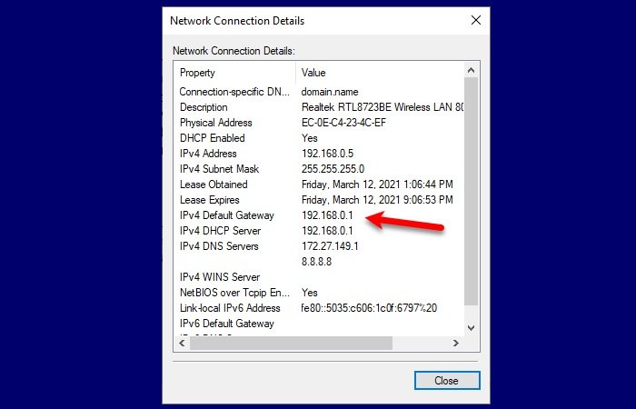 How to Find Router IP address on Windows 10