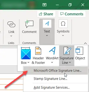 Create a Digital Signature in Excel