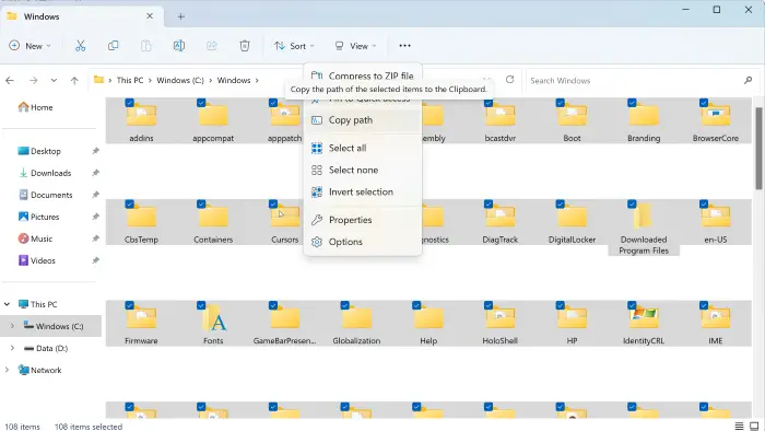 How to Print list of Files in a Folder in Windows