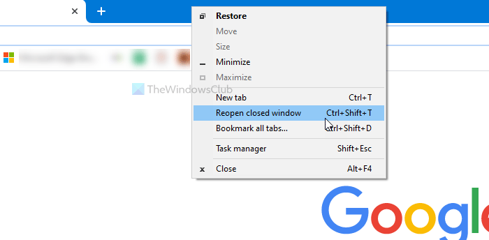 How to restore Last session or Chrome tabs after a crash