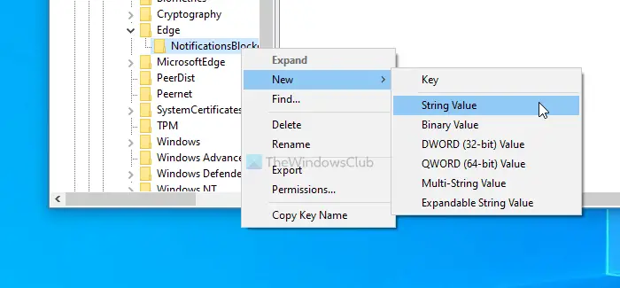 How to turn off Microsoft Edge desktop push notifications