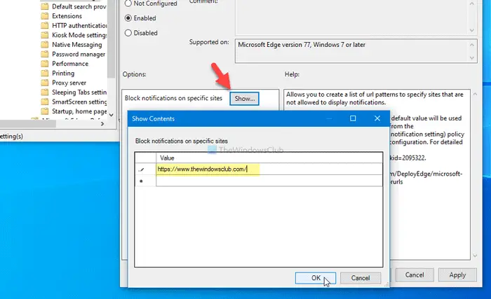 How to turn off push notifications from Microsoft Edge desktop