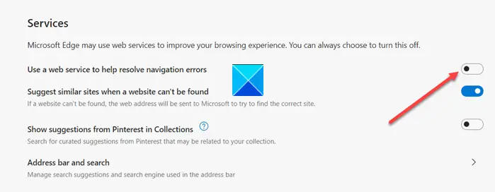 Use a web service to help resolve navigation errors