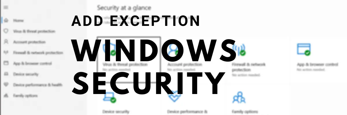 Add Exception Windows Security
