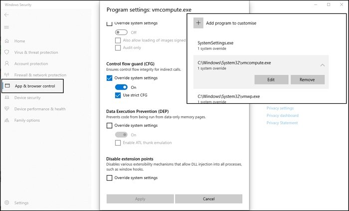 CFG Override Hyper-V Host Compute Service