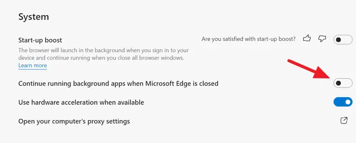 Disable Background Apps on Edge