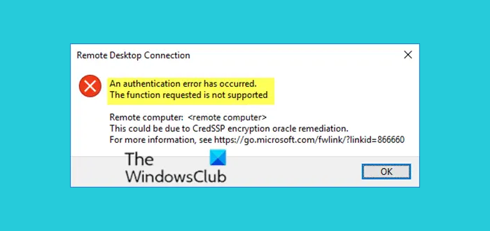 Function-requested-is-not-supported