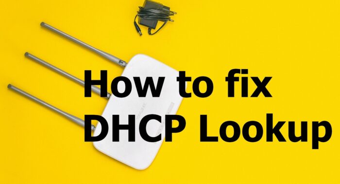 How to fix DHCP Lookup Failed