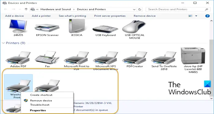 Set as default printer option missing 