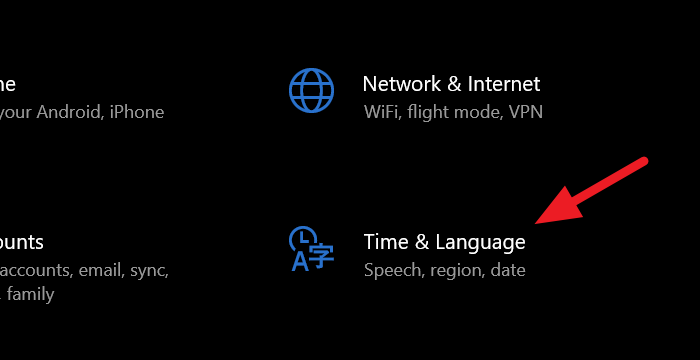 Time and Language in Settings