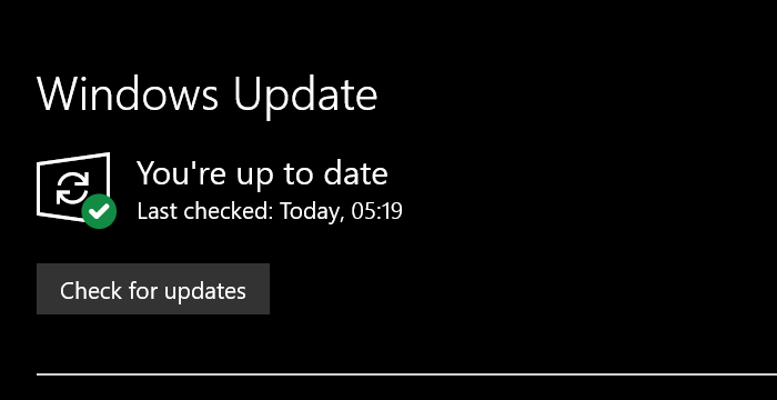 Check for Updates on Windows 10
