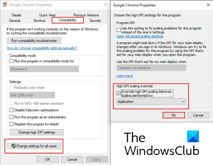 Windows scaling issues for high-DPI devices