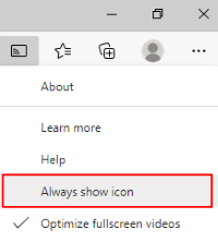 add cast icon to Edge toolbar 3