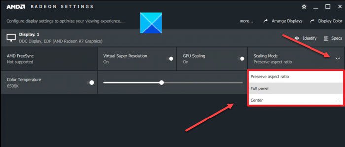 Enable GPU Scaling in Radeon Software