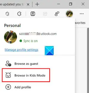Browse Kids Mode in Edge