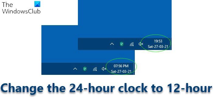change 24-hour clock to 12-hour in Windows 11