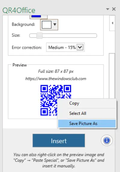 create QR code in excel_2