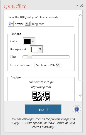 create QR code in powerpoint 3