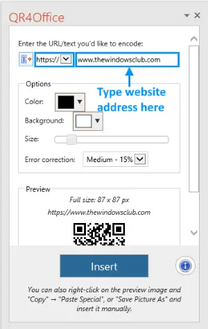 create QR code in powerpoint 4