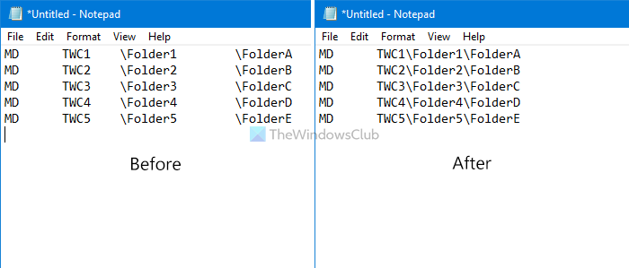 How to create multiple folders at once from Excel