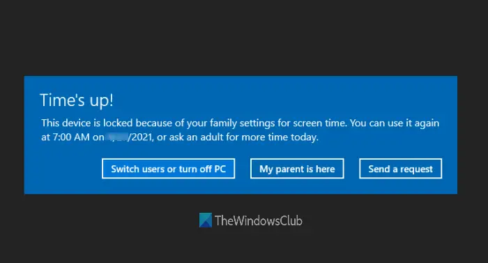 device locked because family settings