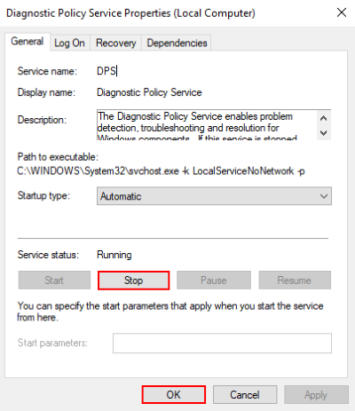 diagnostic policy service high disk usage 6