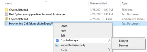 encrypt your notes Windows 10